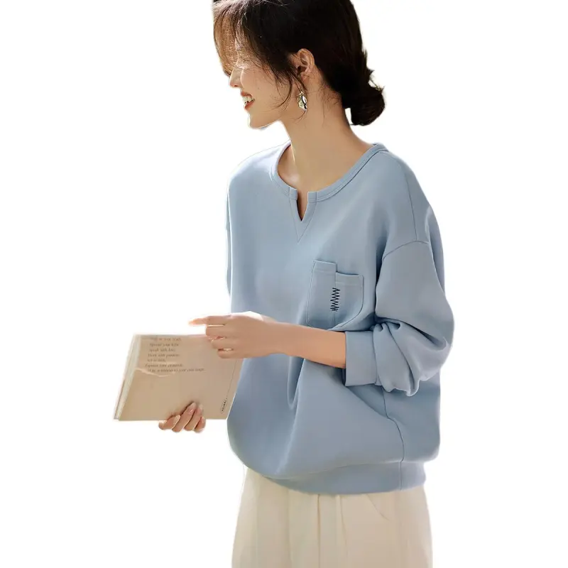XWI Sweatshirt Women's Light Gray Blue-3