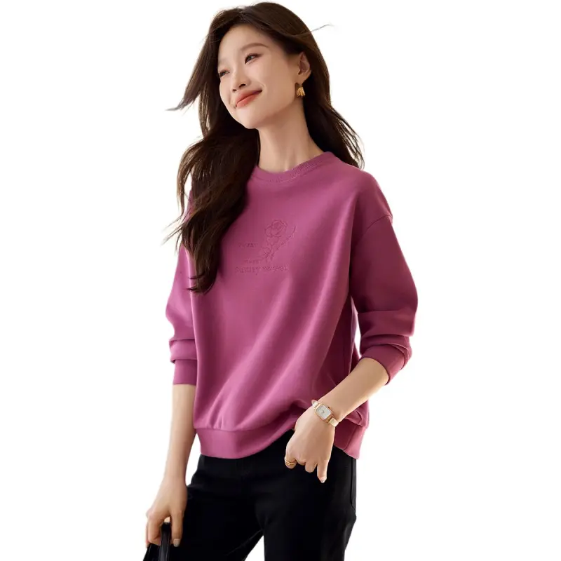 Mo Han Yi Mei Sweatshirt Women's Rose Gray Pink-7