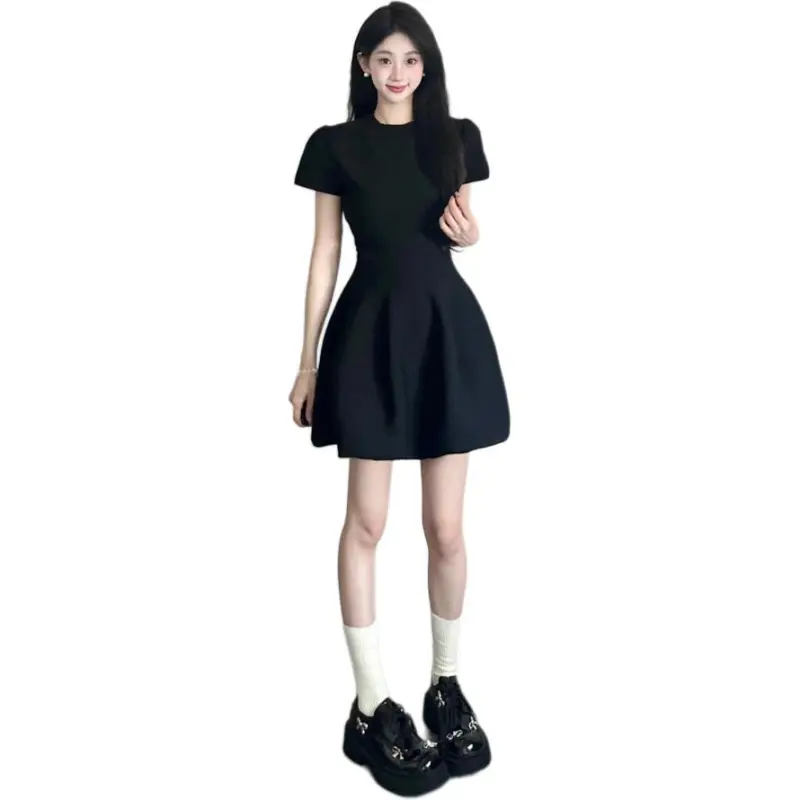 XIANSINIAO Short Sleeved Dress Women's-2