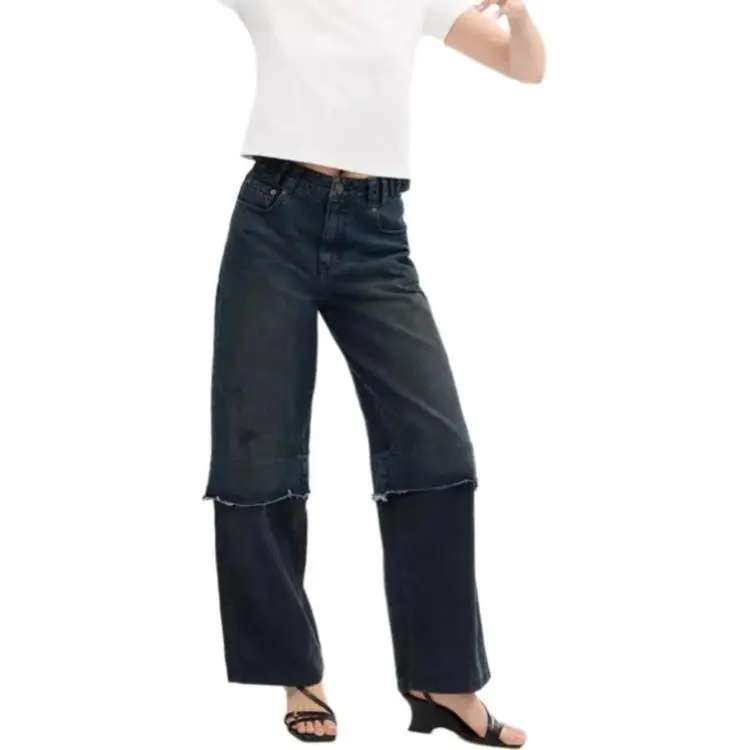 COACH FW24 Jeans Women's Navy Blue-1
