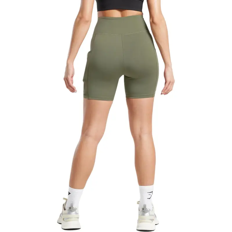 GYMSHARK Yoga Shorts Women's Dark Olive-1