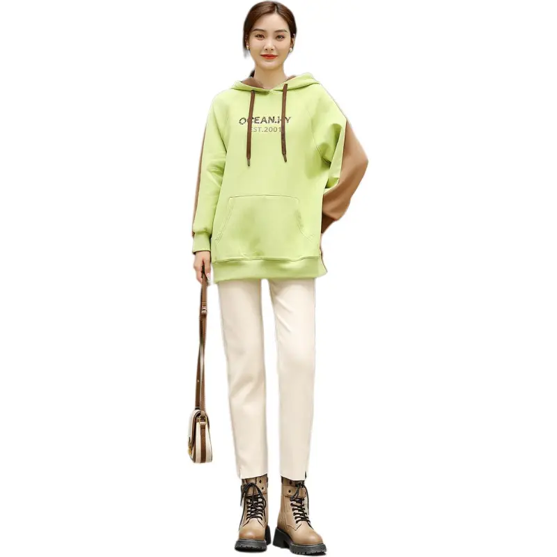 E.BECKY Sweatshirt Women's Moss Green-5