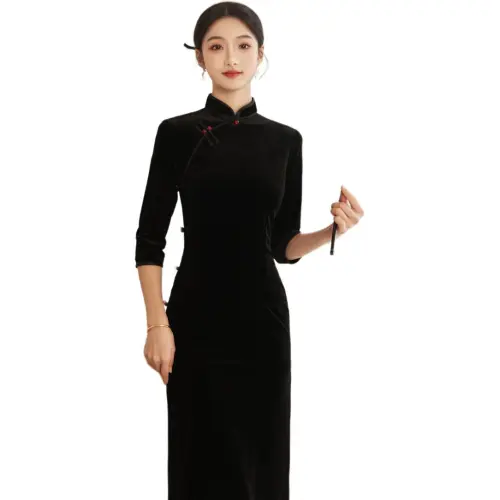 ENEESSI Spring Summer Release Cheongsam Women's Black
