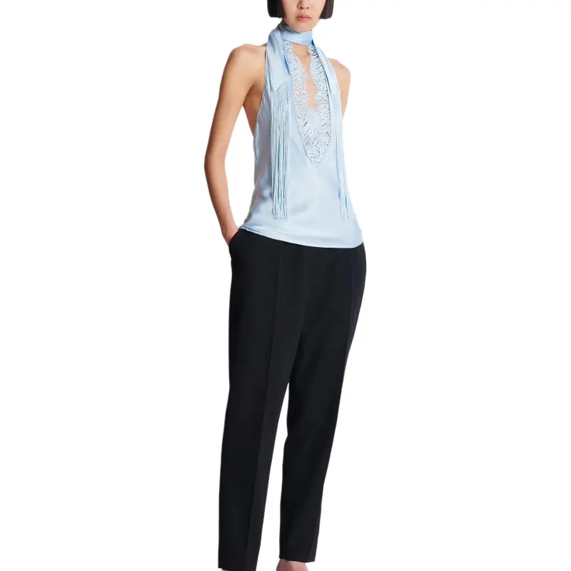 BALMAIN SS25 Camisole Women's Blue-3