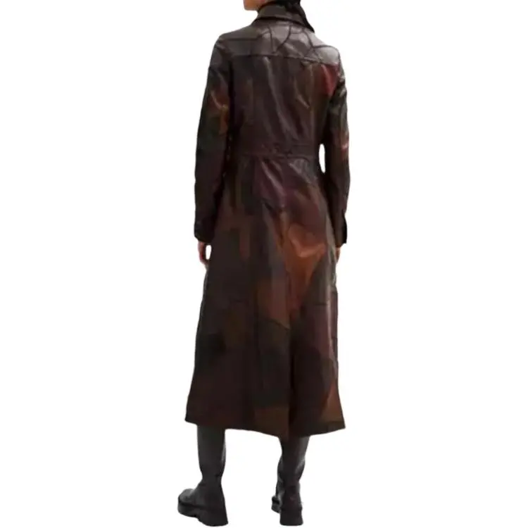 COACH Leather Jacket Women's Brown-2