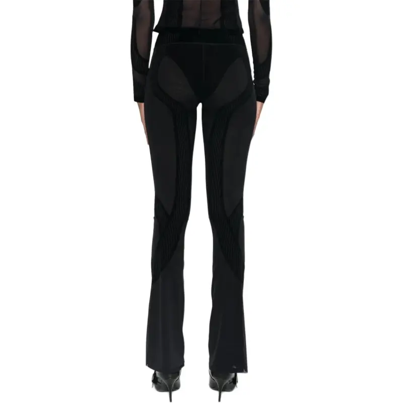 Misbhv Flocked Flared Trousers-3