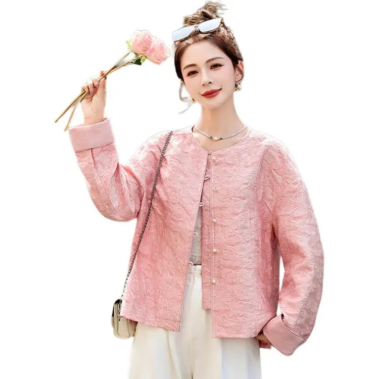 PIERRE CARDIN Cropped Coats Women's Pink-1