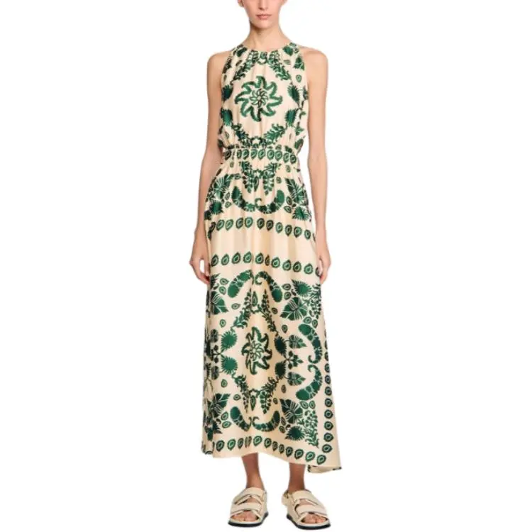 Sandro Paisley print Maxi Dress-1