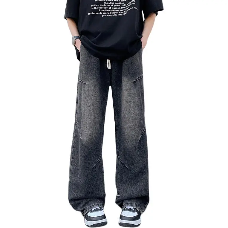 ROSECREED Jeans Unisex Black Gray-2