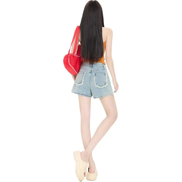 Kazakhstan Denim Shorts Women's-1