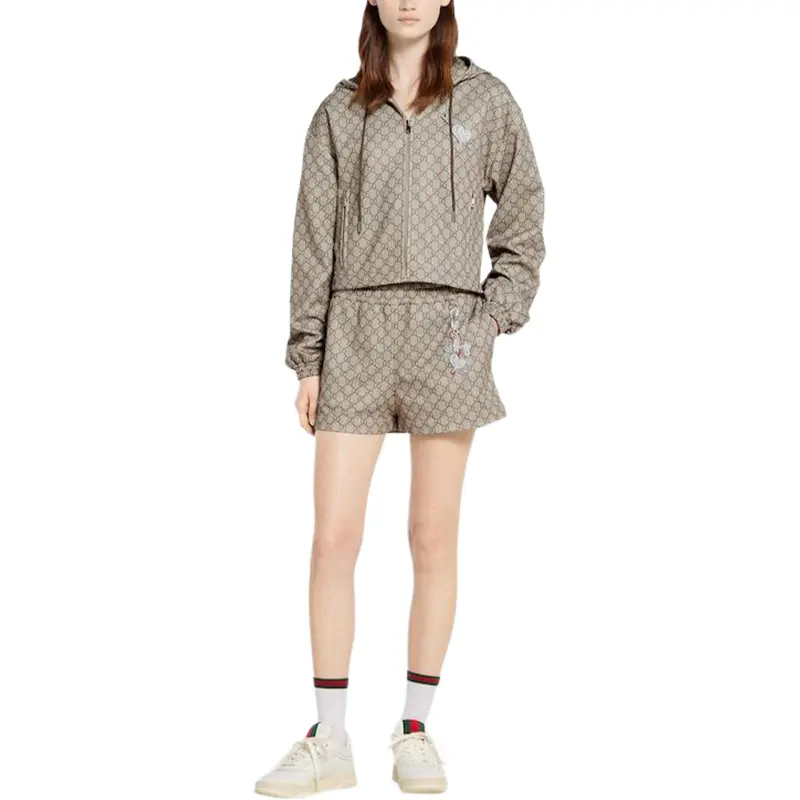 GUCCI FW25 Casual Shorts Women's Beige Brown-3