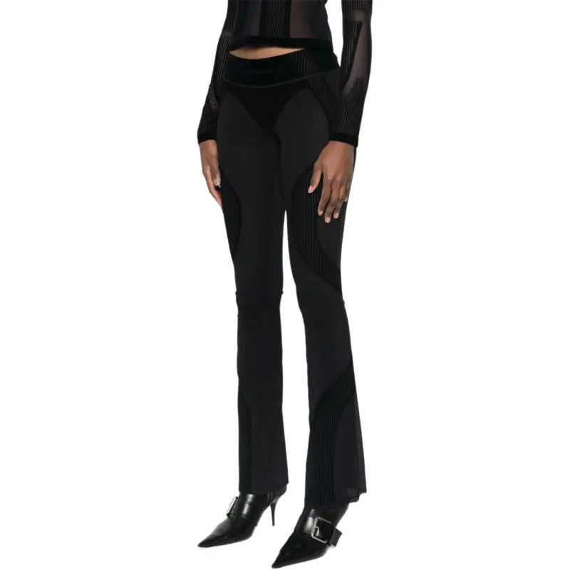 Misbhv Flocked Flared Trousers-4