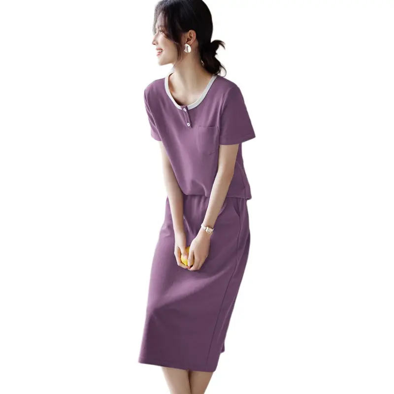 XWI Two Piece Skirt Sets Women's Purple-4