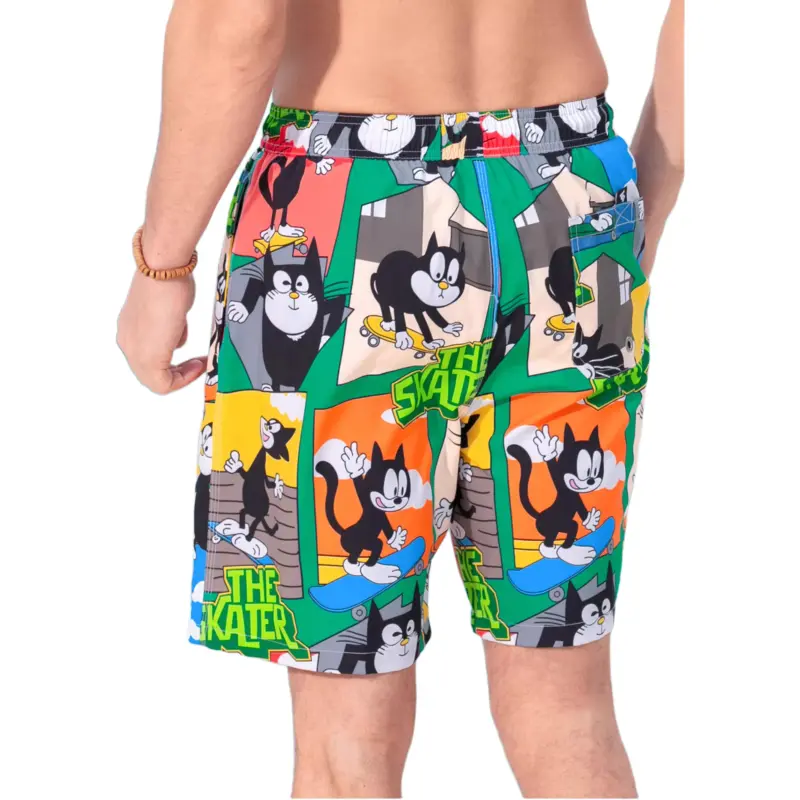 GAILANG Beach Shorts Men's Cartoon Cats-3