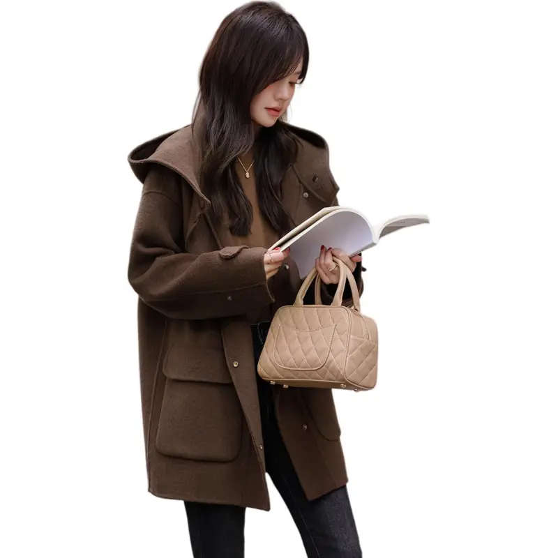 Mo Han Yi Mei Coat Women's Star Copper Coffee-4