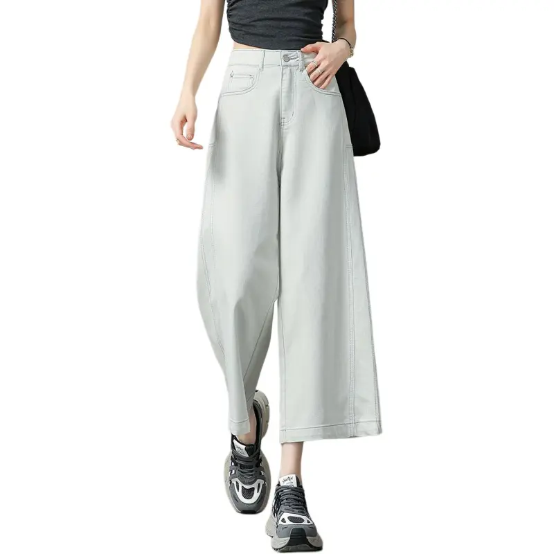 Weixi Jeans Women's Seaweed White-3