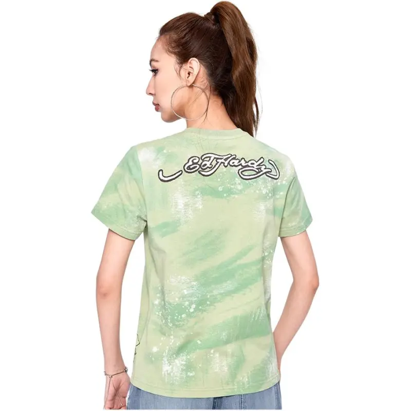 Ed Hardy T Shirt Women's Olive Green-3