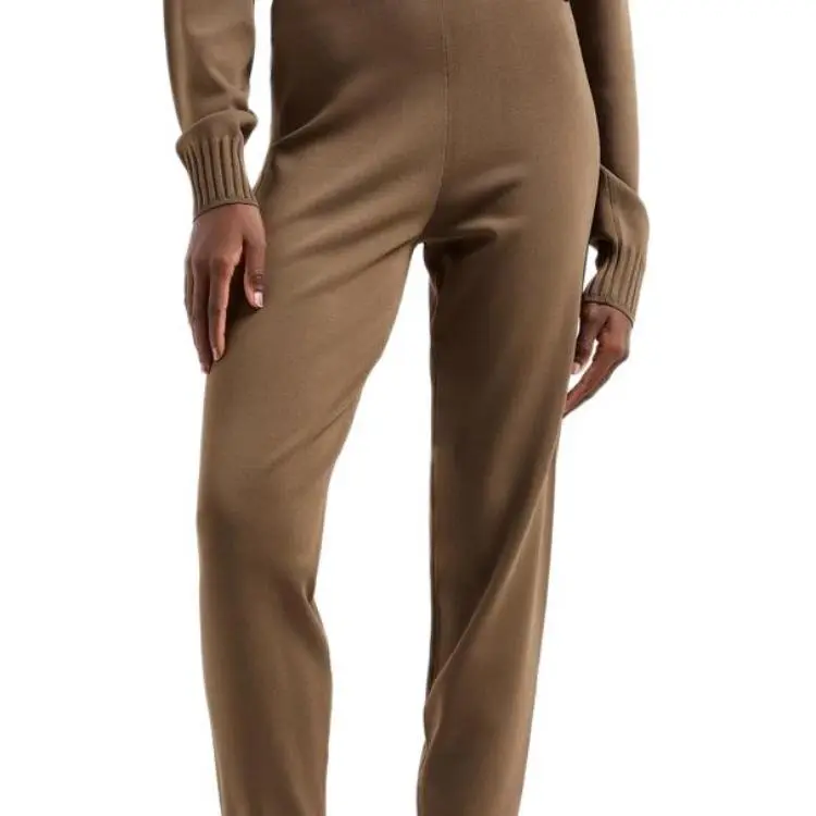 ARMANI EXCHANGEAE SS25 Knitted Sweatpants Women's Tan-2