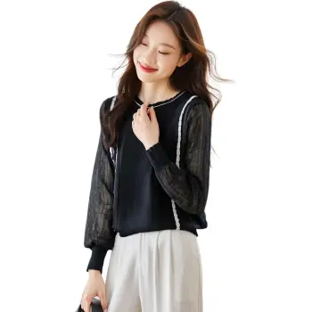 Love Elaine Spring, Fall Knitwear Women's Black
