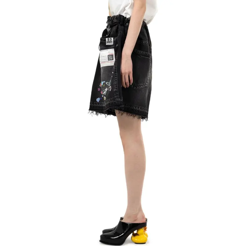 Maison Mihara Yasuhiro SS25 Denim Shorts Women's Black-5