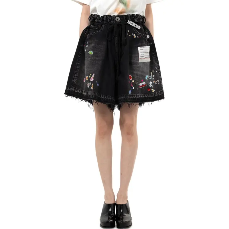 Maison Mihara Yasuhiro SS25 Denim Shorts Women's Black-2