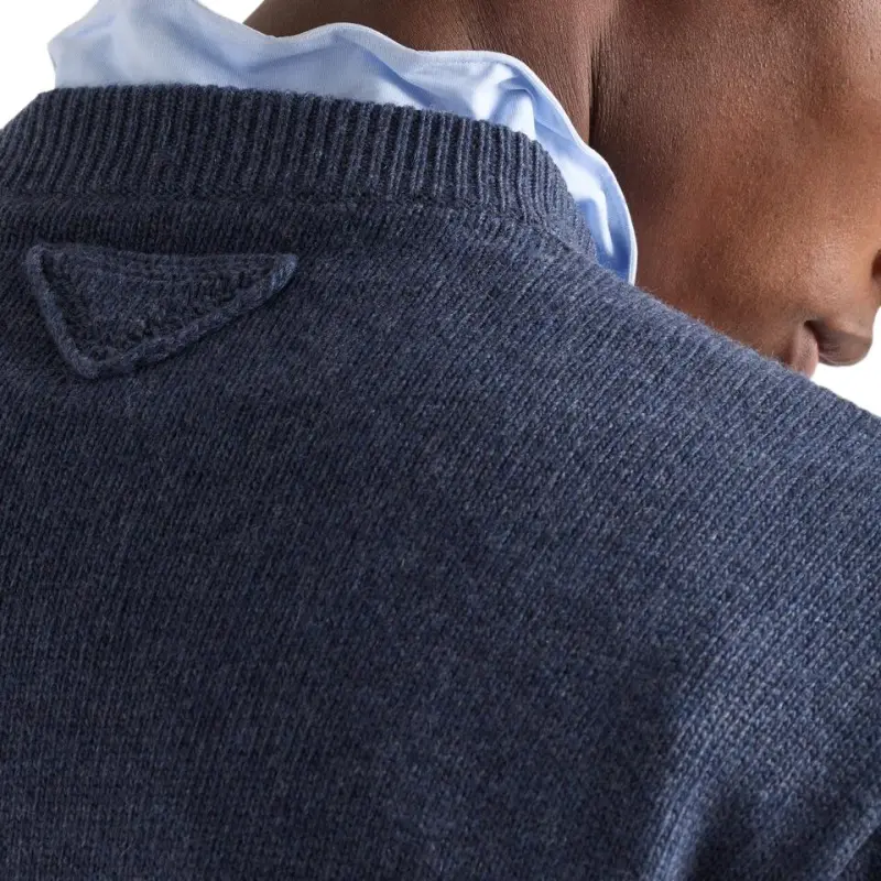 PRADA Cashmere Sweater Men's Blue-3