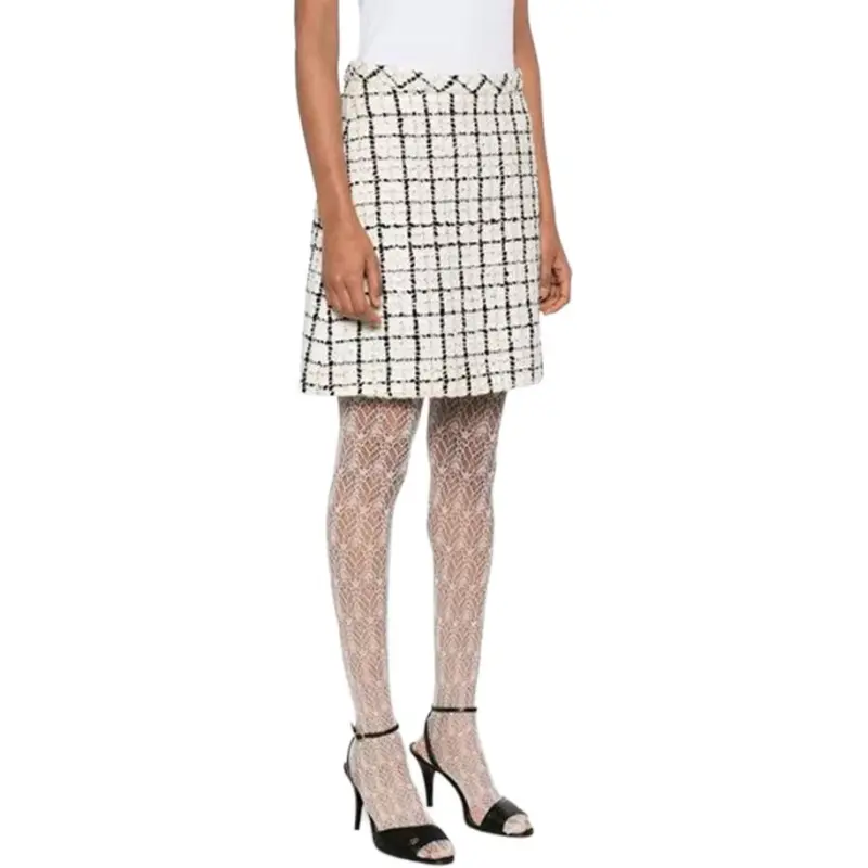 Valentino Checked Tweed Mini Skirt-5