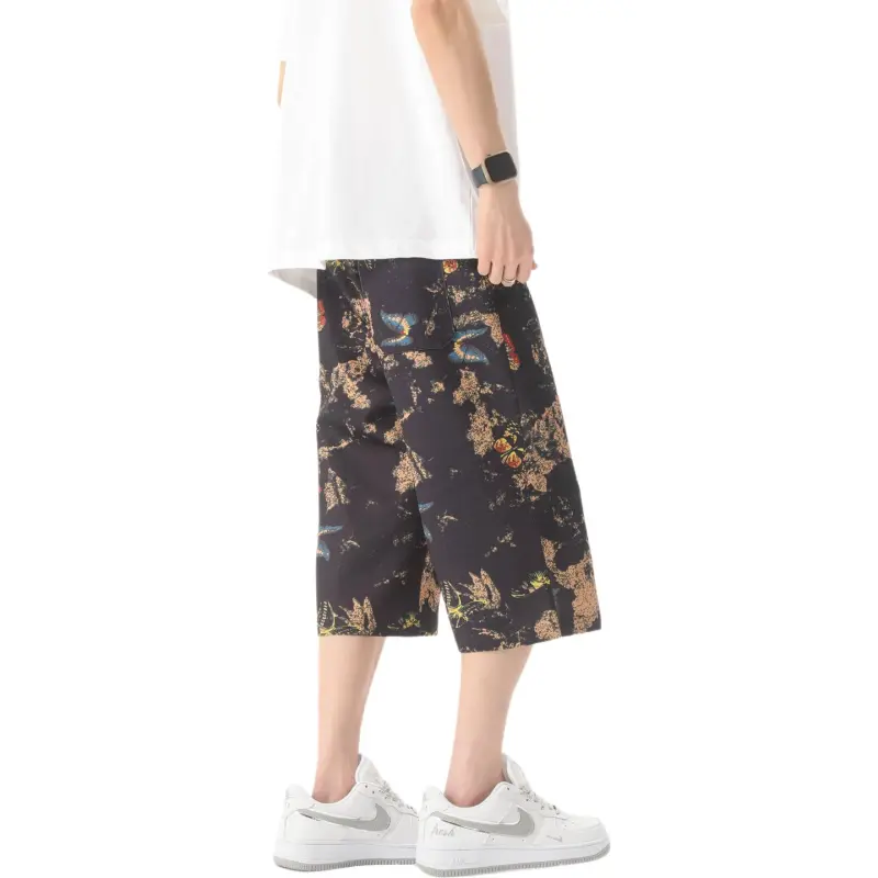 HOKLV Casual Shorts Unisex Black-1