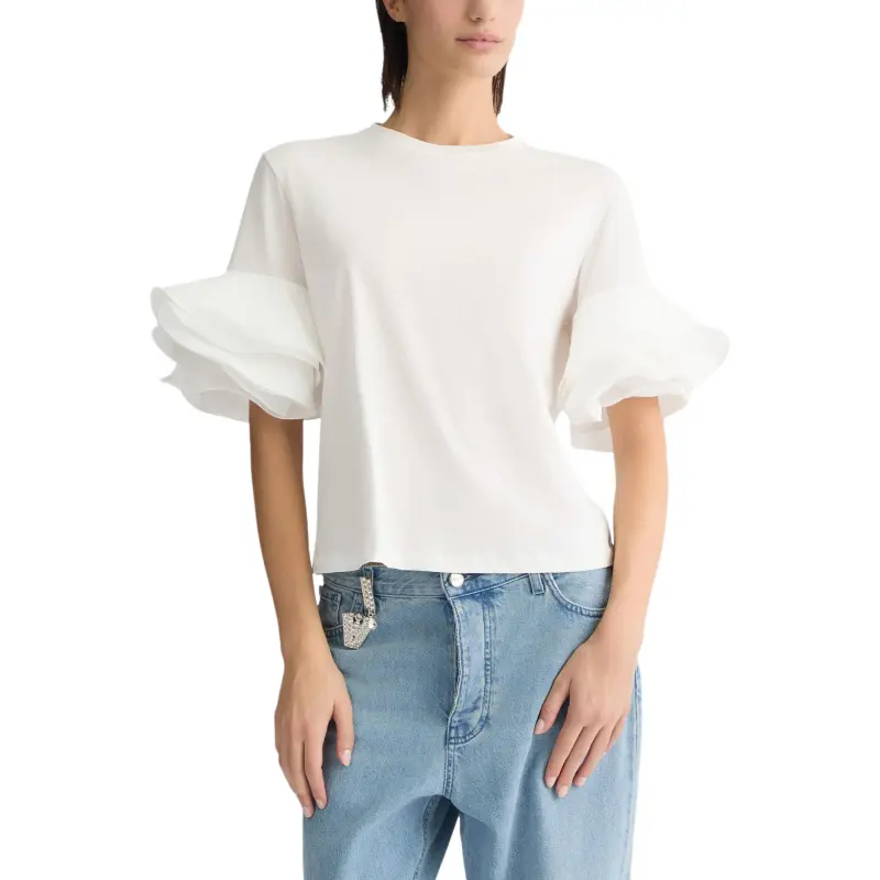 LIU·JO Flounce sleeve T shirt-1