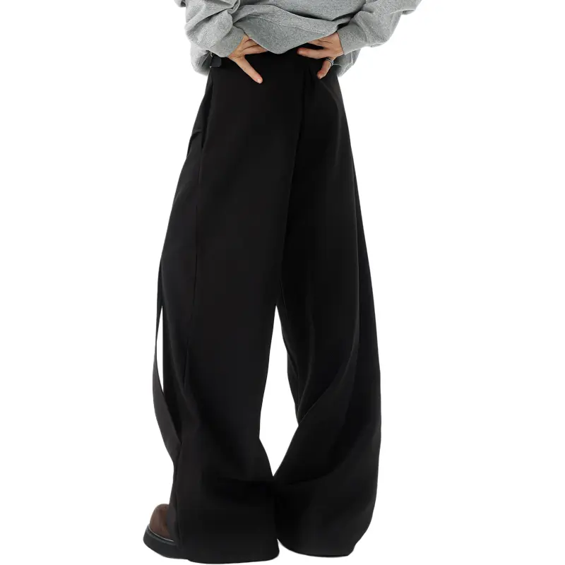 MARK WAFFLE Knitted Sweatpants Unisex Black-1