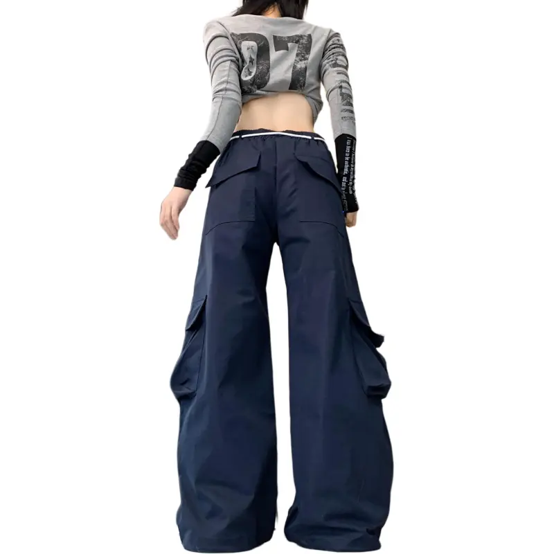 Mu Xiao Xin Casual Pants Women's Navy Blue-1