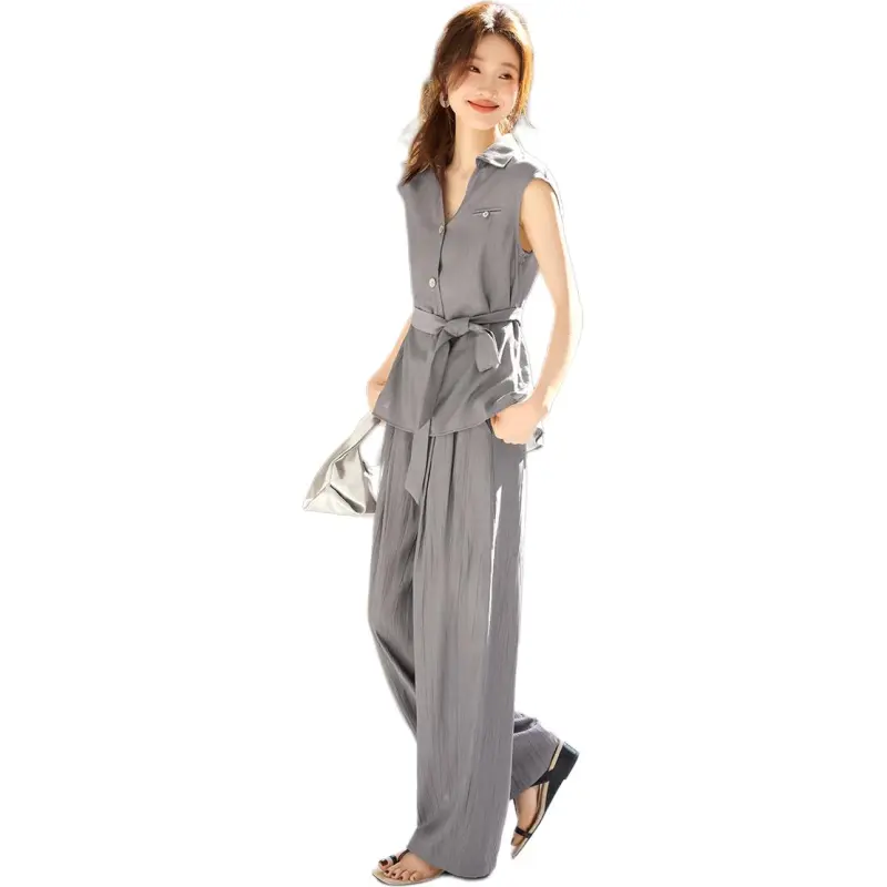 Mo Han Yi Mei Casual Suit Women's Gray-5