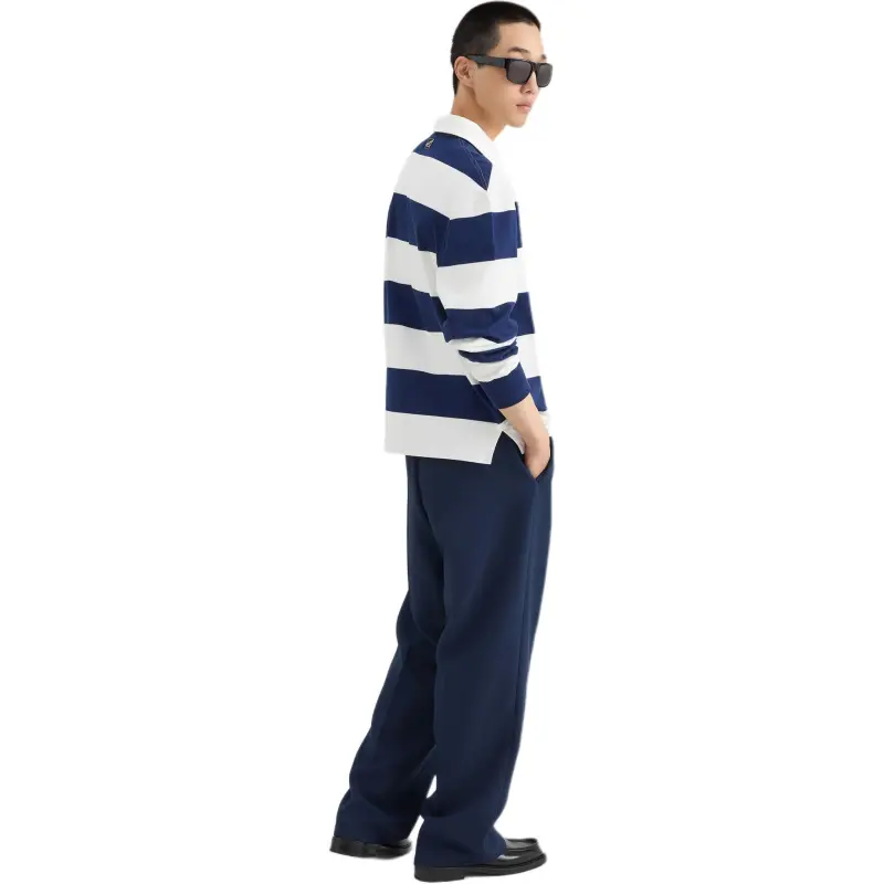 KENT&CURWEN Rose Collection Polo Shirt Men's Blue White Stripes-3