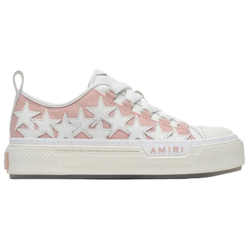 AMIRI Stars Court Low Top Skateboard Shoes Women's Pink-1