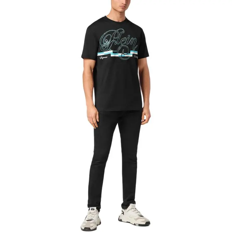 PHILIPP PLEIN Coursive Border T shirt-3