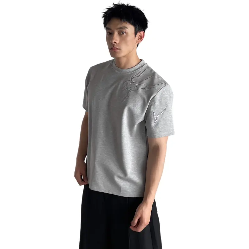 DUATOGE T Shirts Men Gray -1