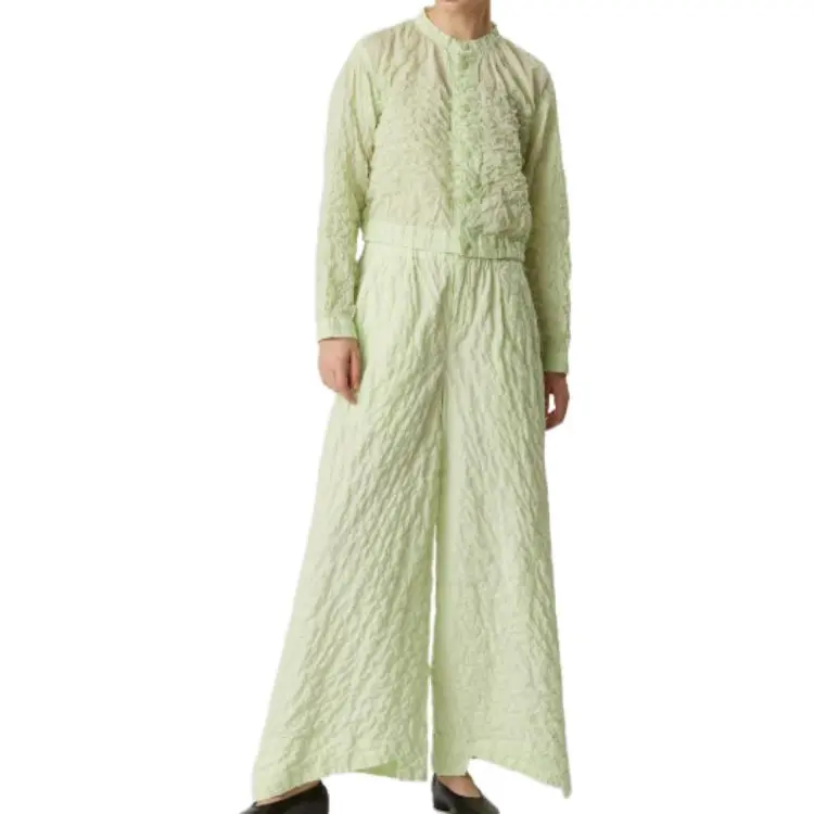 ISSEY MIYAKE SS25 Casual Pants Women's Green-1