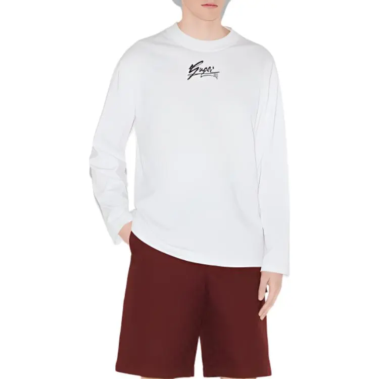 GUCCI Logo Printed Long Sleeve T Shirt-1