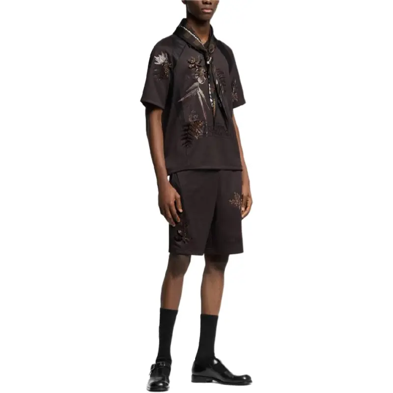 LOUIS VUITTON Embellished Jersey Shorts-3