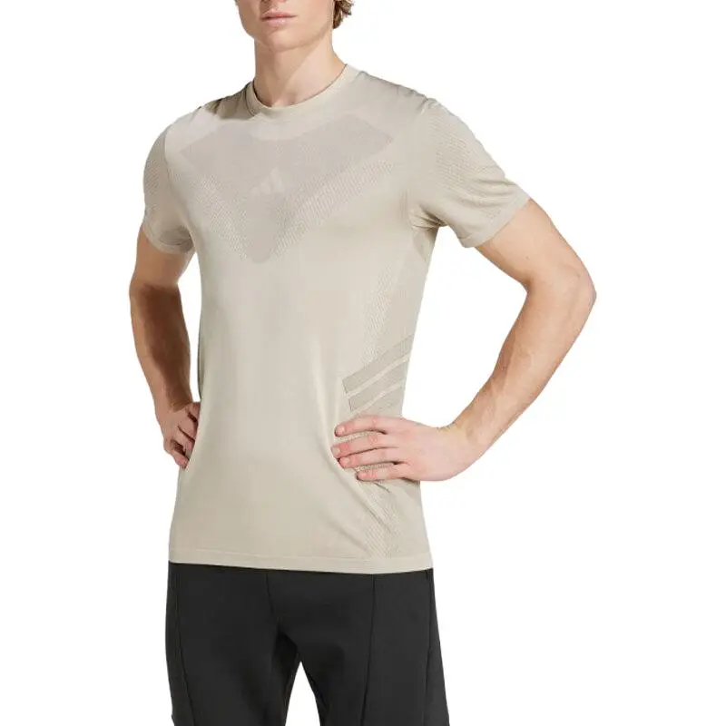 Adidas SS25 T Shirt Men's Khaki-2