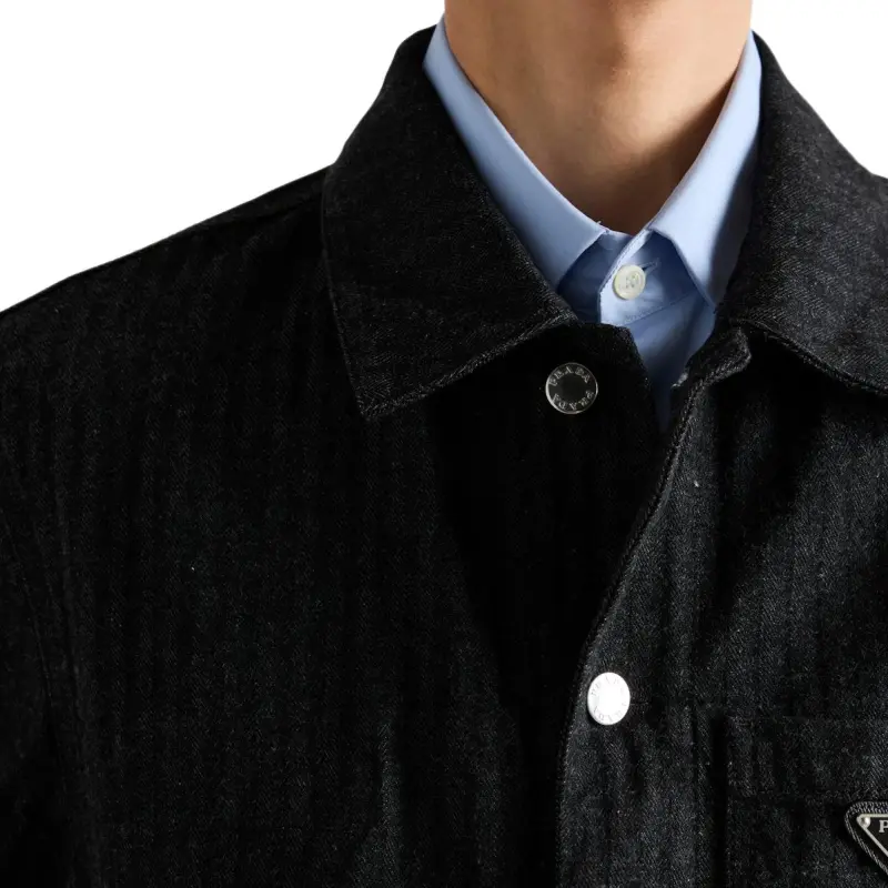 PRADA Chevron Denim Jacket-4
