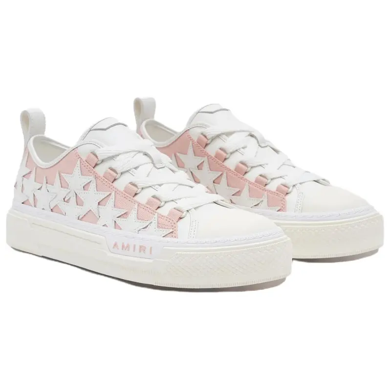 AMIRI Stars Court Low Top Skateboard Shoes Women's Pink-2