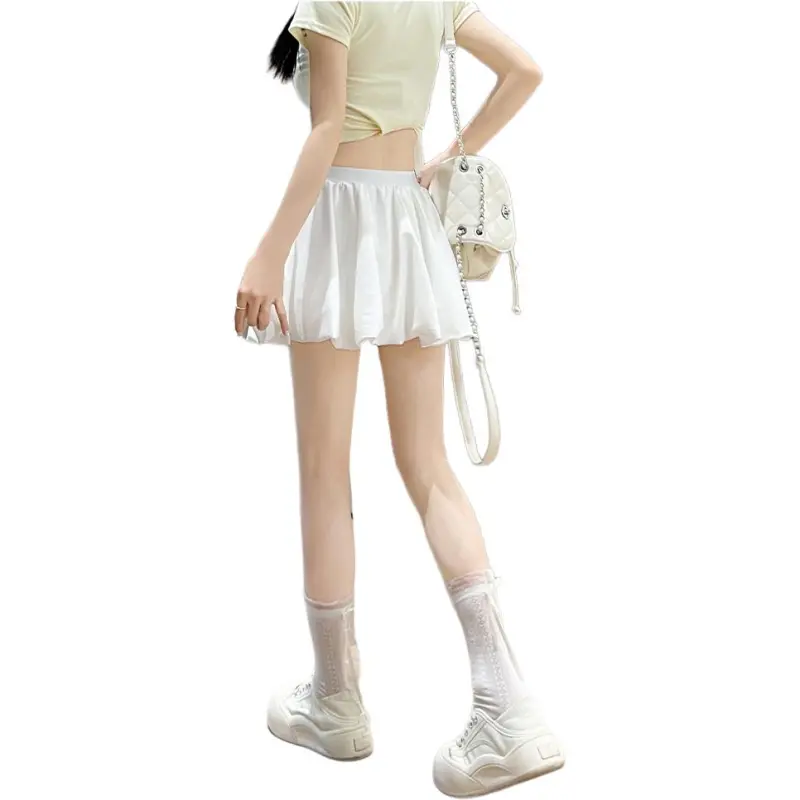 Flowers In Water Casual Short Skirts Women's-1