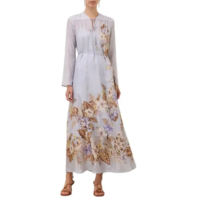 Zimmermann SS25 Long Sleeved Dress Women's Purple-2