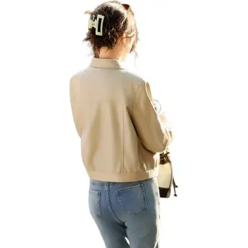 TERRE BLEUE Leather Jacket Women's