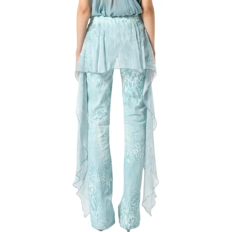 Blumarine Flounce detail Printed Jeans-3