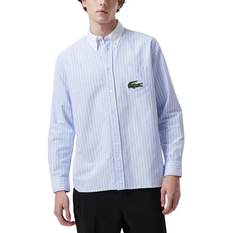 LACOSTE Shirts Men E7B/Sky Blue-2