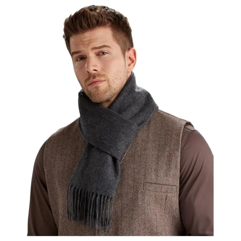 H YXIANG Cashmere Scarves Men's-2