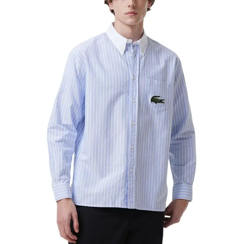 LACOSTE Shirts Men E7B/Sky Blue-3