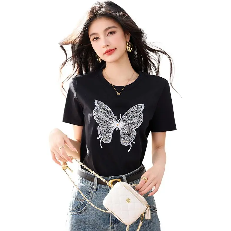La Chapelle Regular T Shirt Women's Black-2